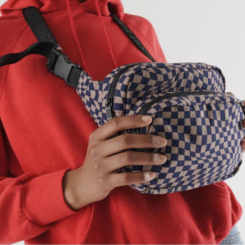 Indigo Trippy Fanny Pack from BAGGU